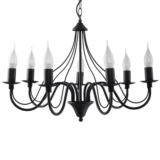 [SL.0219] MINERWA 7 Black Chandelier