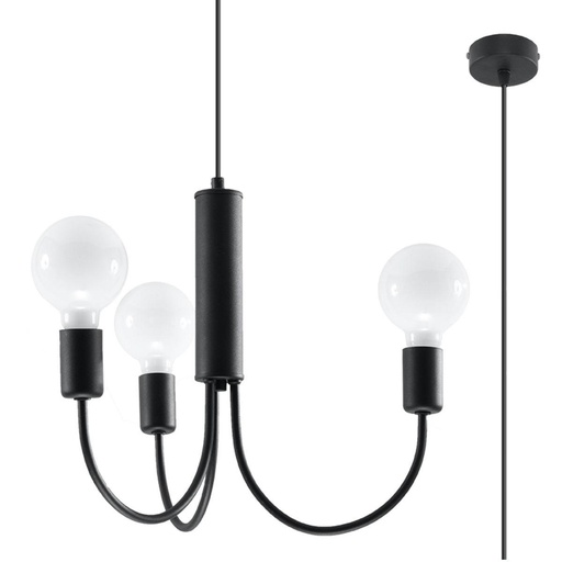 [SL.0856] PICCOLO 3 black chandelier