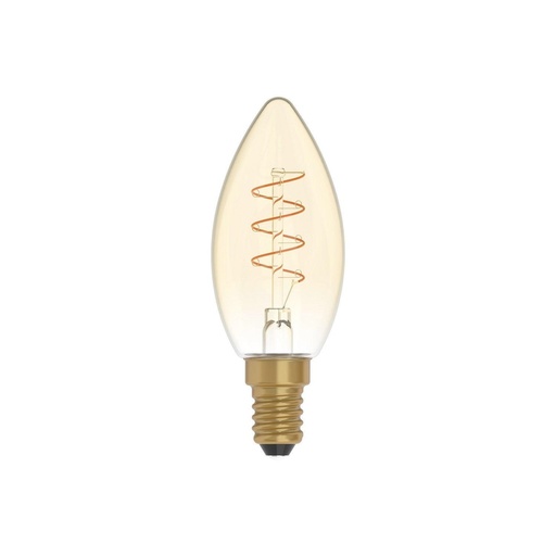 [8057971910090] Golden LED bulb Carbon Line spiral filament Candle C35