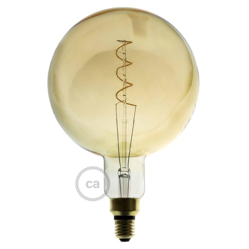 [8055681814066] Golden LED bulb XXL Globo G200 Curved Filament Double Spiral