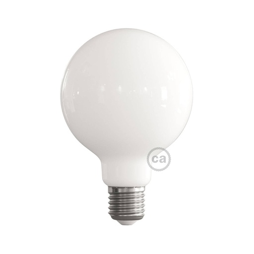[8055681813502] LED Milky Globe Bulb G95 7W 806Lm E27 2700K Dimmable