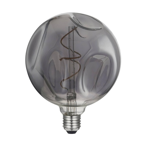 [8055681811379] LED Smoky Bumped Globe G140 filament spiral bulb 5W 150Lm