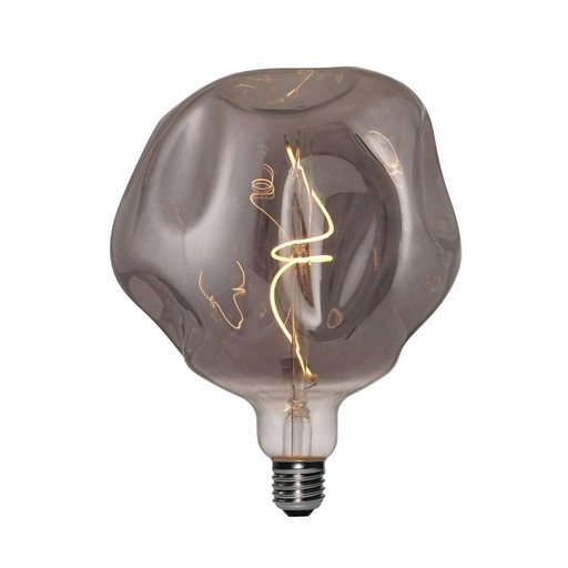 [8055681814318] LED Smoky Bumped Globe G180 filament spiral bulb 5W 110Lm