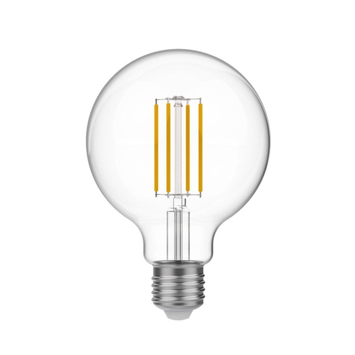 [8050997700126] LED Light Bulb Transparent Globe G95 7W 806Lm E27 2700K Dimmable -