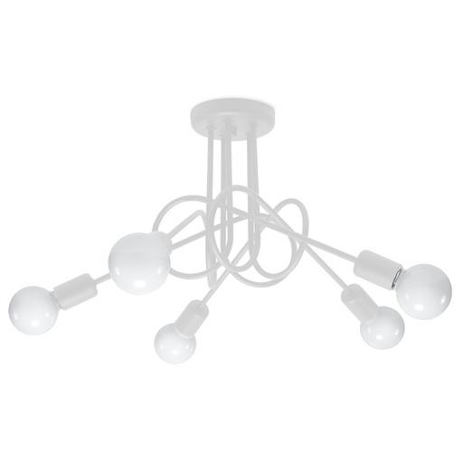 [SL.1432] Chandelier LOOP 5 white