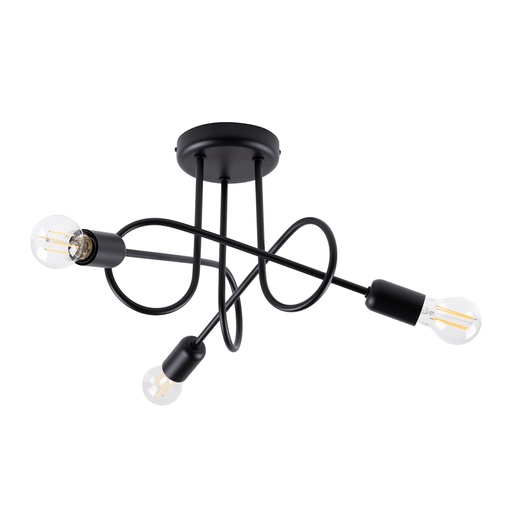 [SL.1434] Chandelier LOOP 3 black