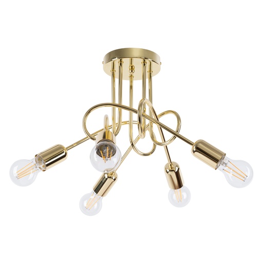 [SL.1438] Chandelier LOOP 5 glossy gold