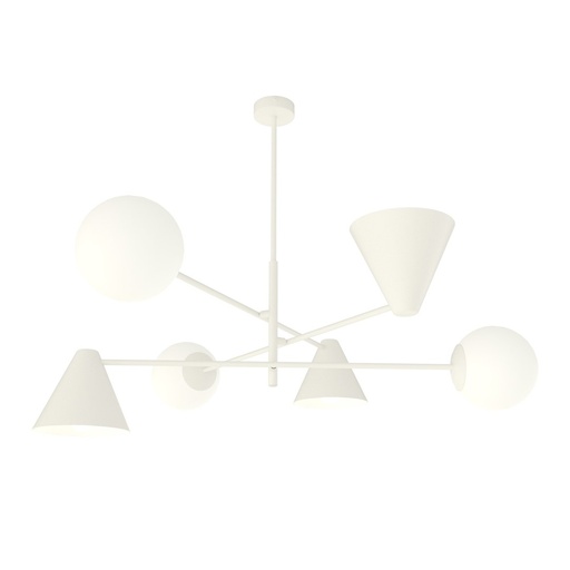 Hermes 6 White chandelier