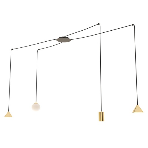 Fuji 4 Gold pendant lamp