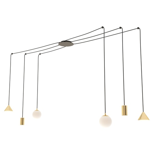 Fuji 6 Gold pendant lamp