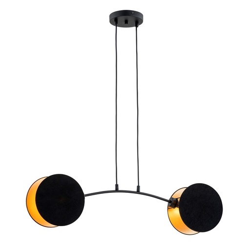 [1325/2] Motif 2 Black/Gold pendant lamp