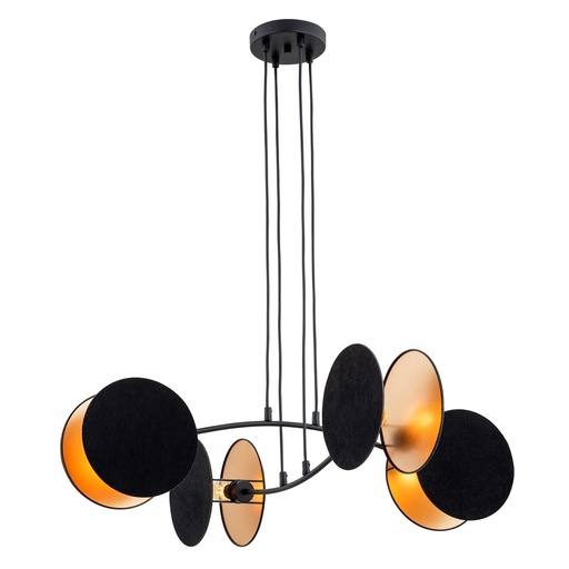 [1325/4] Motif 4 Black/Gold pendant lamp