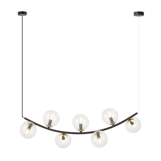 [1296/7] Ritz 7 Bl Transparent pendant lamp