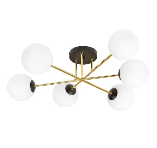 [1233/6] Magnum 6 Bl Opal ceiling lamp
