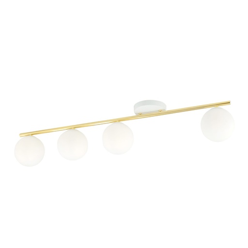 [1253/4] Monza 4 Wh Opal ceiling lamp
