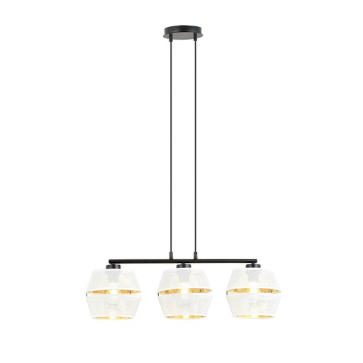 [1182/3] Piano 3 White/Gold pendant lamp