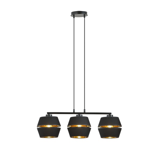 [1183/3] Piano 3 Black/Gold pendant lamp