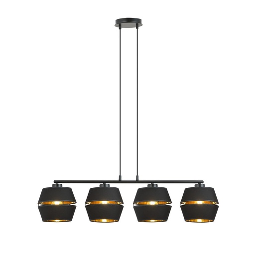 [1183/4] Piano 4 Black/Gold pendant lamp