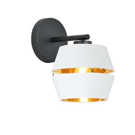 [1182/K1] Piano K1 White/Gold wall lamp