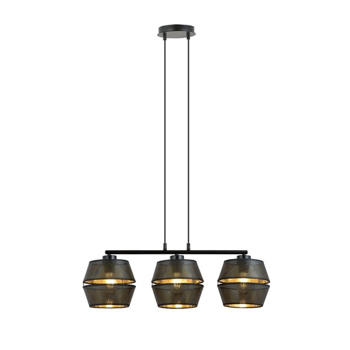 [1185/3] Malia 3 Black/Gold pendant lamp