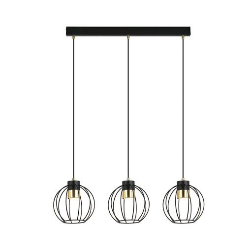 [1200/3] Ajax 3 Black/Gold pendant lamp