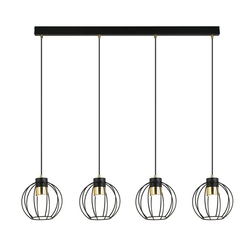 [1200/4] Ajax 4 Black/Gold pendant lamp