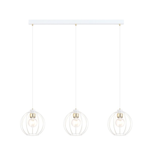 [1223/3] Gino 3 White/Gold pendant lamp