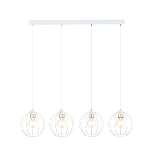 [1223/4] Gino 4 White/Gold pendant lamp