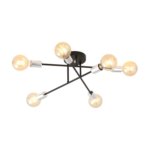 [1174/6B] Veken 6B Silver ceiling lamp