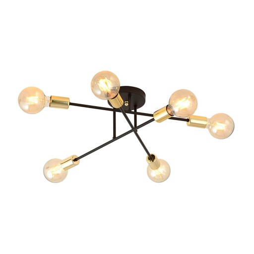[1175/6B] Veken 6B Gold ceiling lamp