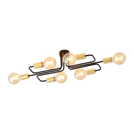 [1175/6A] Veken 6A Gold ceiling lamp