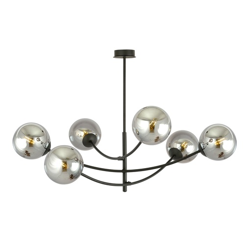 [1100/6] Hunter 6 Black/Grafit ceiling lamp