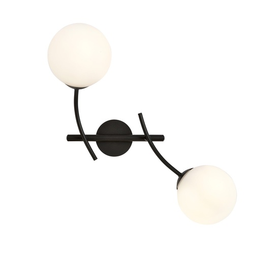 [1102/K2] Hunter K2 Black/Opal wall lamp
