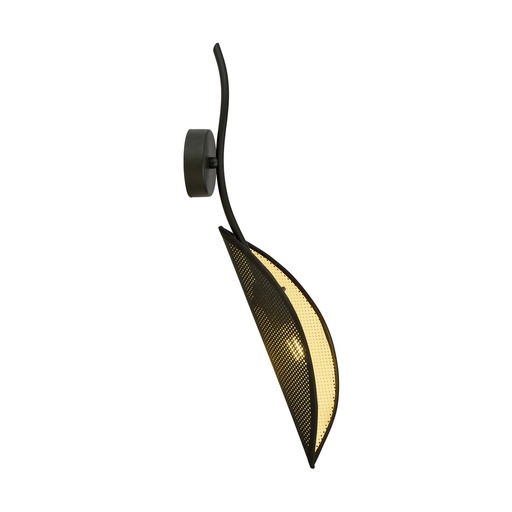 [1106/K1] Lotus K1 Black/Gold wall lamp