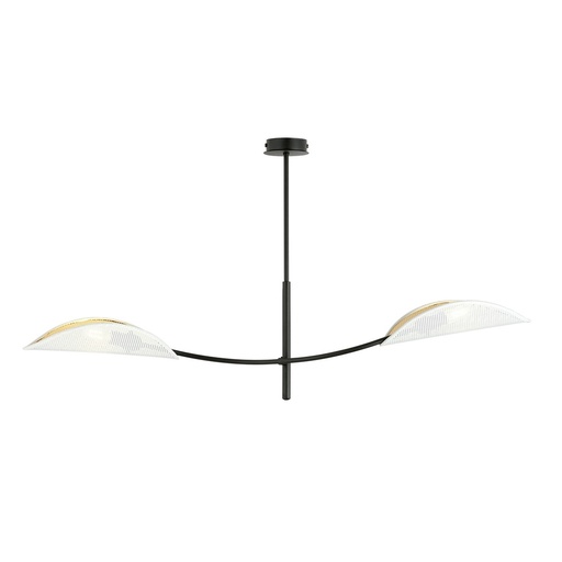 [1107/2] Lotus 2 White/Gold ceiling lamp