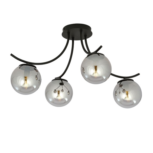 [1110/4] Boston 4 Black/Grafit ceiling lamp