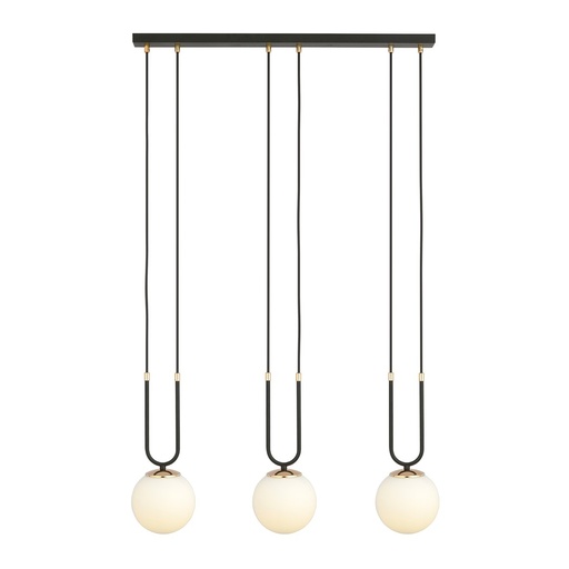 [1112/3] Glam 3 Black/Opal pendant lamp