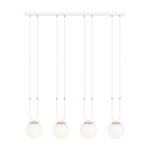 [1115/4] Glam 4 White/Opal pendant lamp