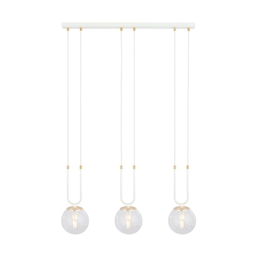 [1116/3] Glam 3 White/Transparent pendant lamp