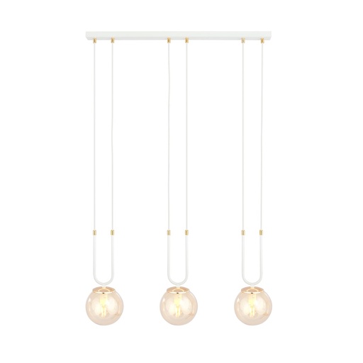 [1117/3] Glam 3 White/Miodowy pendant lamp