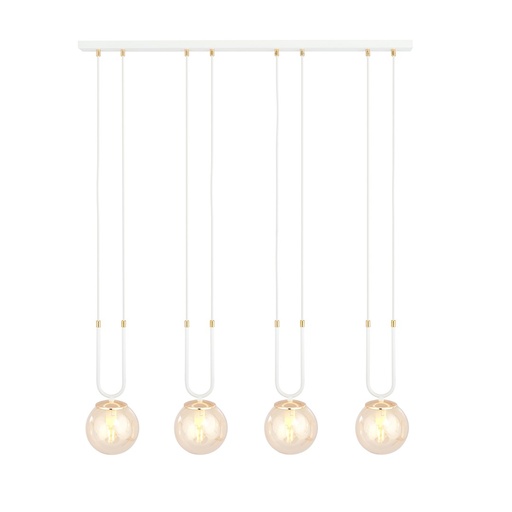 [1117/4] Glam 4 White/Miodowy pendant lamp