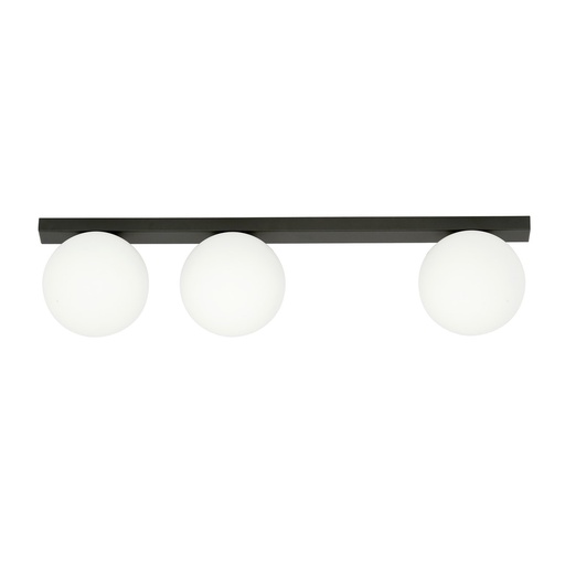 [1124/3] Fit 3 Black/Opal ceiling lamp
