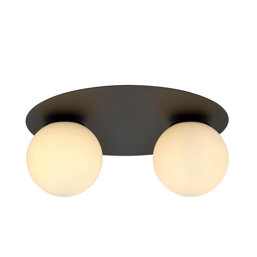 [1127/2] Solar 2 Black/Opal ceiling lamp