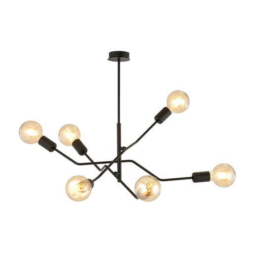 [1126/6] Frix 6 Black ceiling lamp