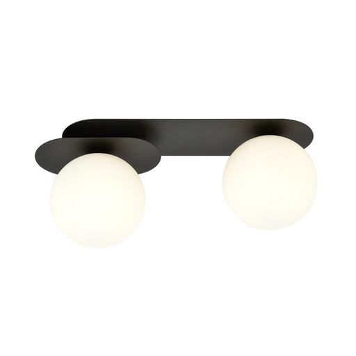 [1118/2] Plaza 2 Black/Opal ceiling lamp