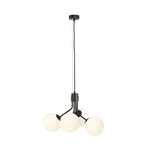 [1138/4] Nova 4 Black/Opal pendant lamp