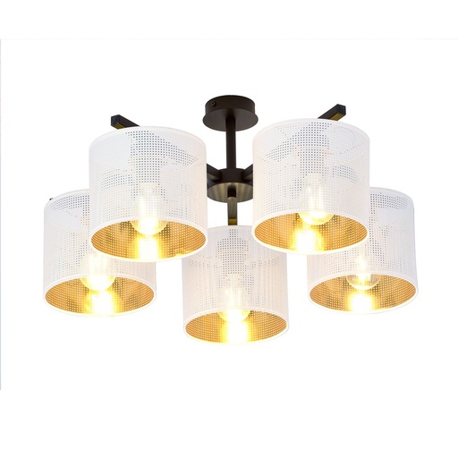 [1145/5] Jordan 5 White/Gold ceiling lamp
