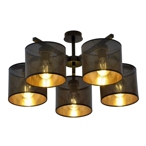 [1144/5] Jordan 5 Black/Gold ceiling lamp