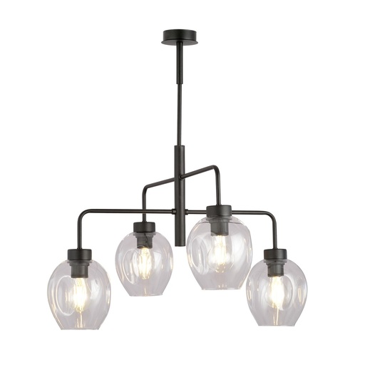 [1164/4] Lukka 4 Black/Transparent pendant lamp