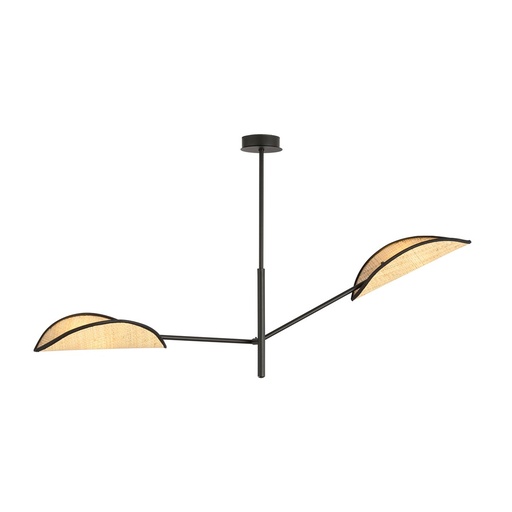 [1160/2] Vene 2 Black/Rattan ceiling lamp